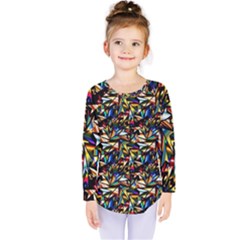 Abstract Pattern Design Artwork Kids  Long Sleeve Tee