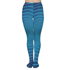 Abstract Fractal Blue Background Women s Tights