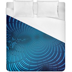 Abstract Fractal Blue Background Duvet Cover (california King Size)