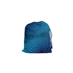 Abstract Fractal Blue Background Drawstring Pouches (xs)  by Amaryn4rt