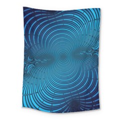 Abstract Fractal Blue Background Medium Tapestry