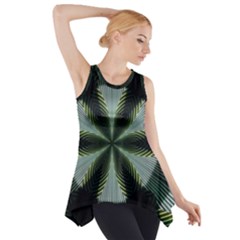 Lines Abstract Background Side Drop Tank Tunic