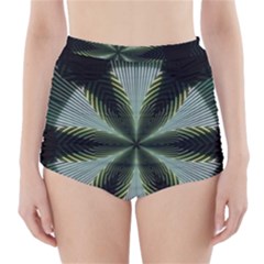 Lines Abstract Background High-waisted Bikini Bottoms