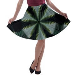 Lines Abstract Background A-line Skater Skirt