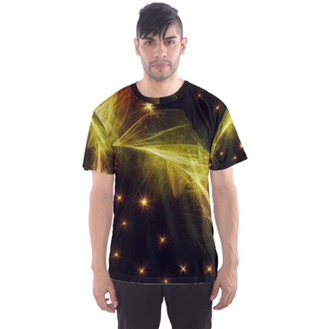 Particles Vibration Line Wave Men s Sport Mesh Tee by Amaryn4rt