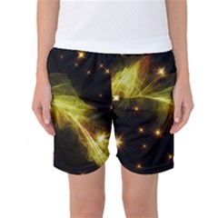 Particles Vibration Line Wave Women s Basketball Shorts by Amaryn4rt