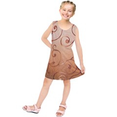 Texture Material Textile Gold Kids  Tunic Dress