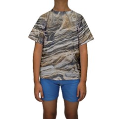 Rock Texture Background Stone Kids  Short Sleeve Swimwear