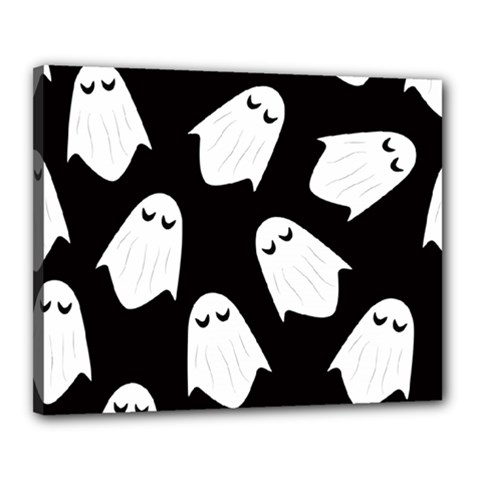 Ghost Halloween Pattern Canvas 20  X 16  by Amaryn4rt