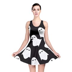 Ghost Halloween Pattern Reversible Skater Dress by Amaryn4rt