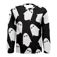 Ghost Halloween Pattern Men s Long Sleeve Tee by Amaryn4rt