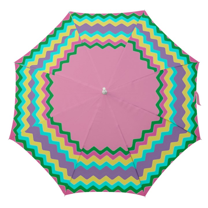 Easter Chevron Pattern Stripes Straight Umbrellas