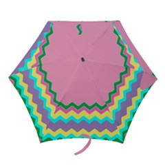 Easter Chevron Pattern Stripes Mini Folding Umbrellas by Amaryn4rt