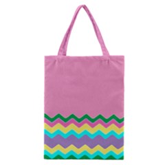 Easter Chevron Pattern Stripes Classic Tote Bag by Amaryn4rt