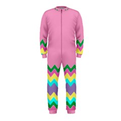 Easter Chevron Pattern Stripes Onepiece Jumpsuit (kids)