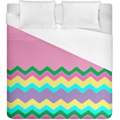 Easter Chevron Pattern Stripes Duvet Cover (king Size)