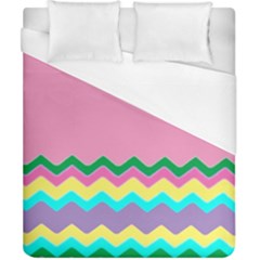 Easter Chevron Pattern Stripes Duvet Cover (california King Size)