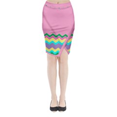 Easter Chevron Pattern Stripes Midi Wrap Pencil Skirt by Amaryn4rt