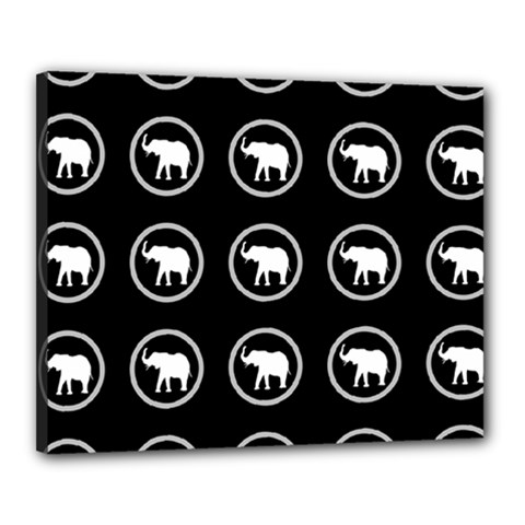 Elephant Wallpaper Pattern Canvas 20  X 16 