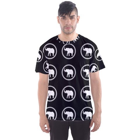 Elephant Wallpaper Pattern Men s Sport Mesh Tee by Amaryn4rt