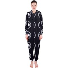 Elephant Wallpaper Pattern Hooded Jumpsuit (ladies)  by Amaryn4rt