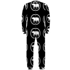 Elephant Wallpaper Pattern Onepiece Jumpsuit (men)  by Amaryn4rt