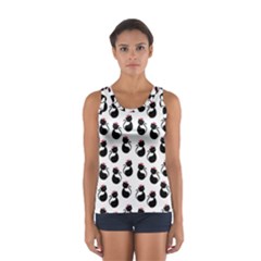 Cat Seamless Animal Pattern Women s Sport Tank Top 