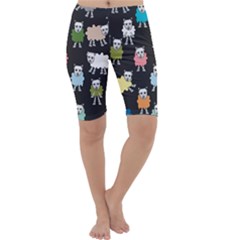 Sheep Cartoon Colorful Cropped Leggings  by Amaryn4rt