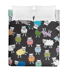 Sheep Cartoon Colorful Duvet Cover Double Side (full/ Double Size) by Amaryn4rt