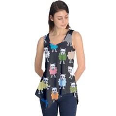 Sheep Cartoon Colorful Sleeveless Tunic by Amaryn4rt