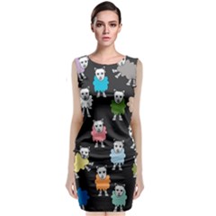 Sheep Cartoon Colorful Sleeveless Velvet Midi Dress by Amaryn4rt