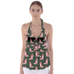 Dog Animal Pattern Babydoll Tankini Top by Amaryn4rt