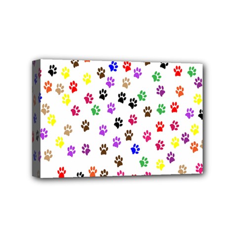 Paw Prints Background Mini Canvas 6  X 4 