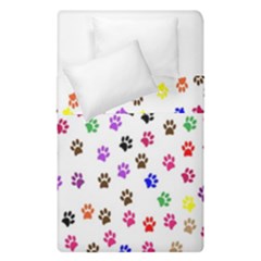 Paw Prints Background Duvet Cover Double Side (single Size)