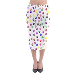 Paw Prints Background Midi Pencil Skirt by Amaryn4rt