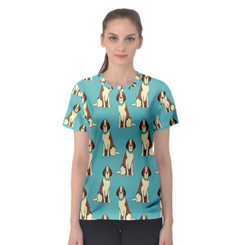 Dog Animal Pattern Women s Sport Mesh Tee by Amaryn4rt