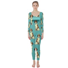 Dog Animal Pattern Long Sleeve Catsuit