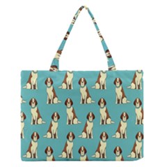 Dog Animal Pattern Medium Zipper Tote Bag