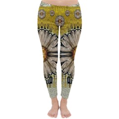 Power To The Big Flower Classic Winter Leggings by pepitasart