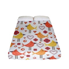 Animal Pattern Happy Birds Seamless Pattern Fitted Sheet (full/ Double Size)