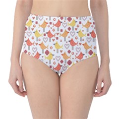 Animal Pattern Happy Birds Seamless Pattern High-waist Bikini Bottoms by Amaryn4rt