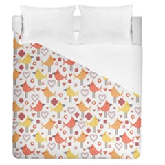 Animal Pattern Happy Birds Seamless Pattern Duvet Cover (queen Size)