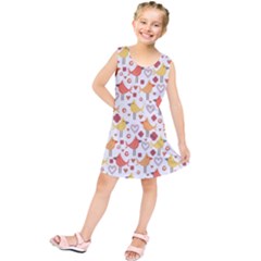 Animal Pattern Happy Birds Seamless Pattern Kids  Tunic Dress