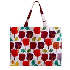 Tree Pattern Background Zipper Mini Tote Bag