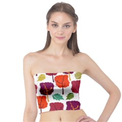 Tree Pattern Background Tube Top