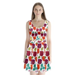 Tree Pattern Background Split Back Mini Dress  by Amaryn4rt