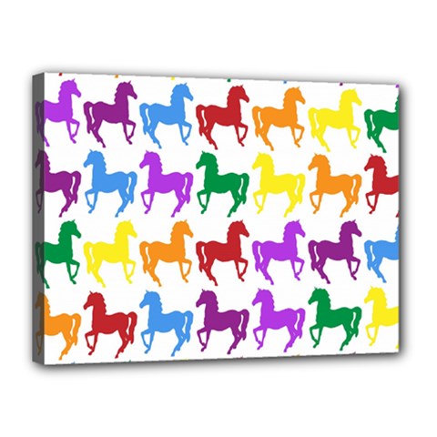 Colorful Horse Background Wallpaper Canvas 16  X 12  by Amaryn4rt