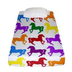 Colorful Horse Background Wallpaper Fitted Sheet (single Size)