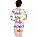 Colorful Horse Background Wallpaper Long Sleeve Nightdress View2