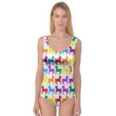 Colorful Horse Background Wallpaper Princess Tank Leotard 